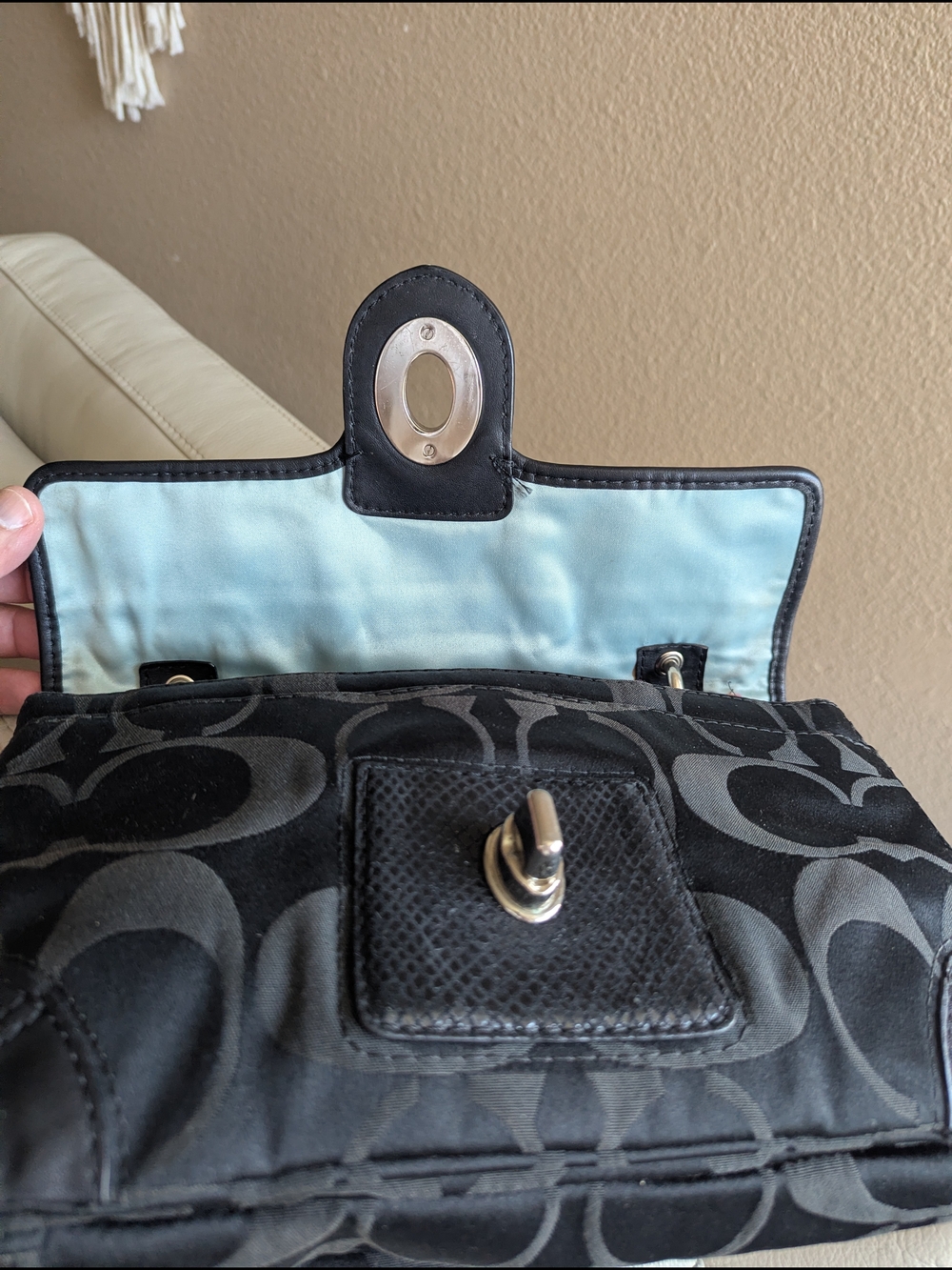 VINTAGE Coach Peyton Signature Flap Shoulder - Picture 9 of 14